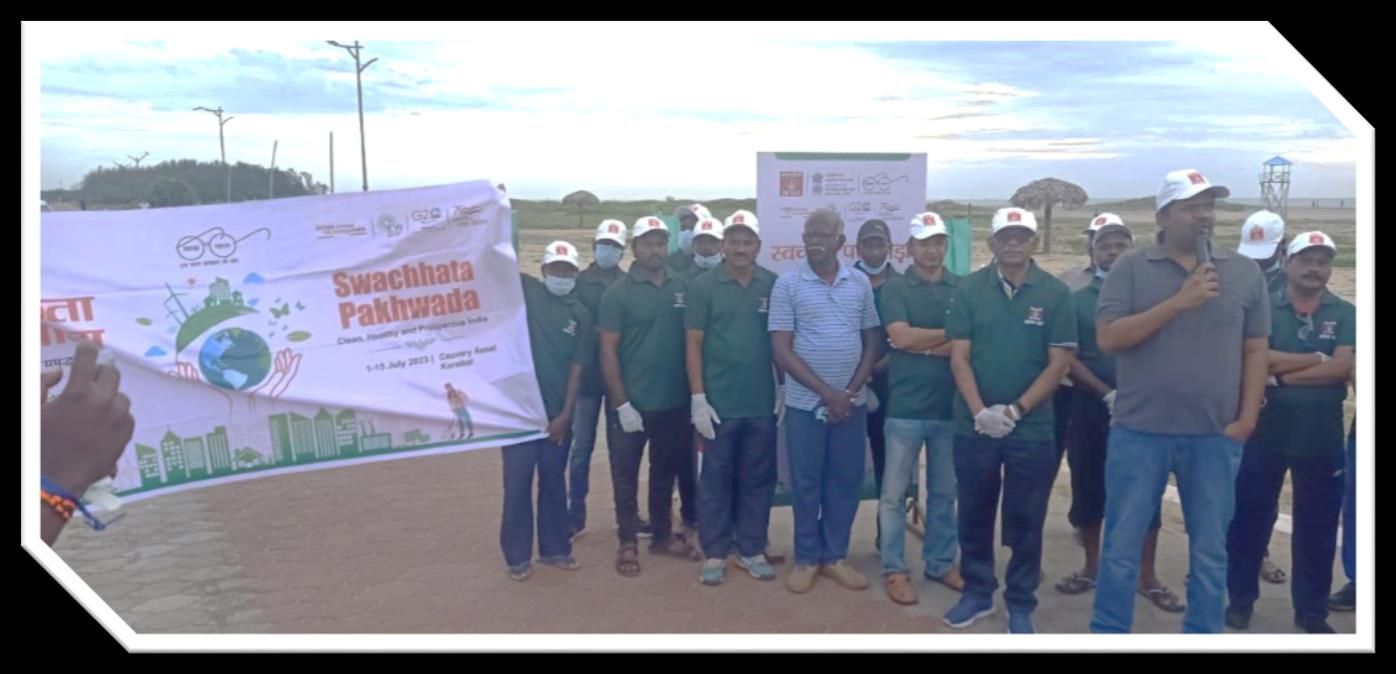 The Swachhta Pakhwada Beach Cleanliness Drive Organised By ONGC Cauvery Asset